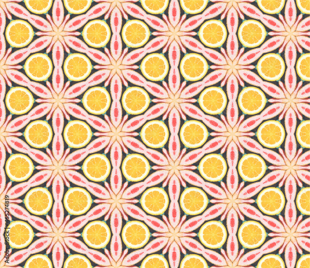 Hintergrund, Muster Orangenscheiben abstrakt Hintergrund, Muster Orangenscheiben abstrakt