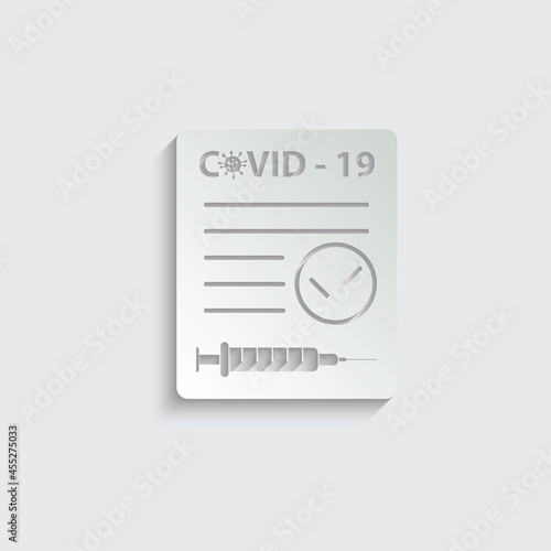 vaccine passport covid 19 icon vector. vaccination passport against corona virus sign	
