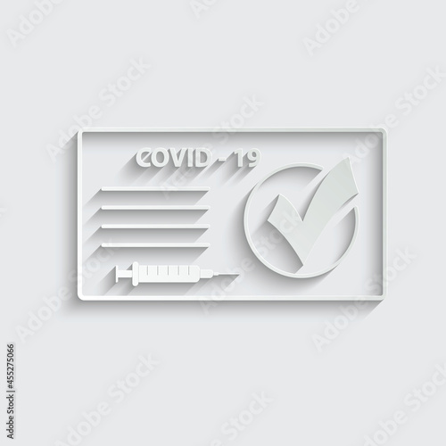 vaccine passport covid 19 icon vector. vaccination passport against corona virus sign	
