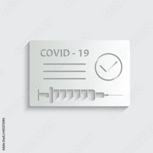 vaccine passport covid 19 icon vector. vaccination passport against corona virus sign	
