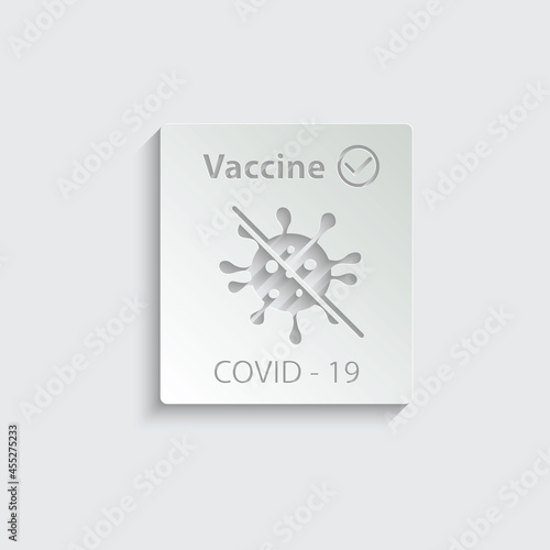 vaccine passport covid 19 icon vector. vaccination passport against corona virus sign	
