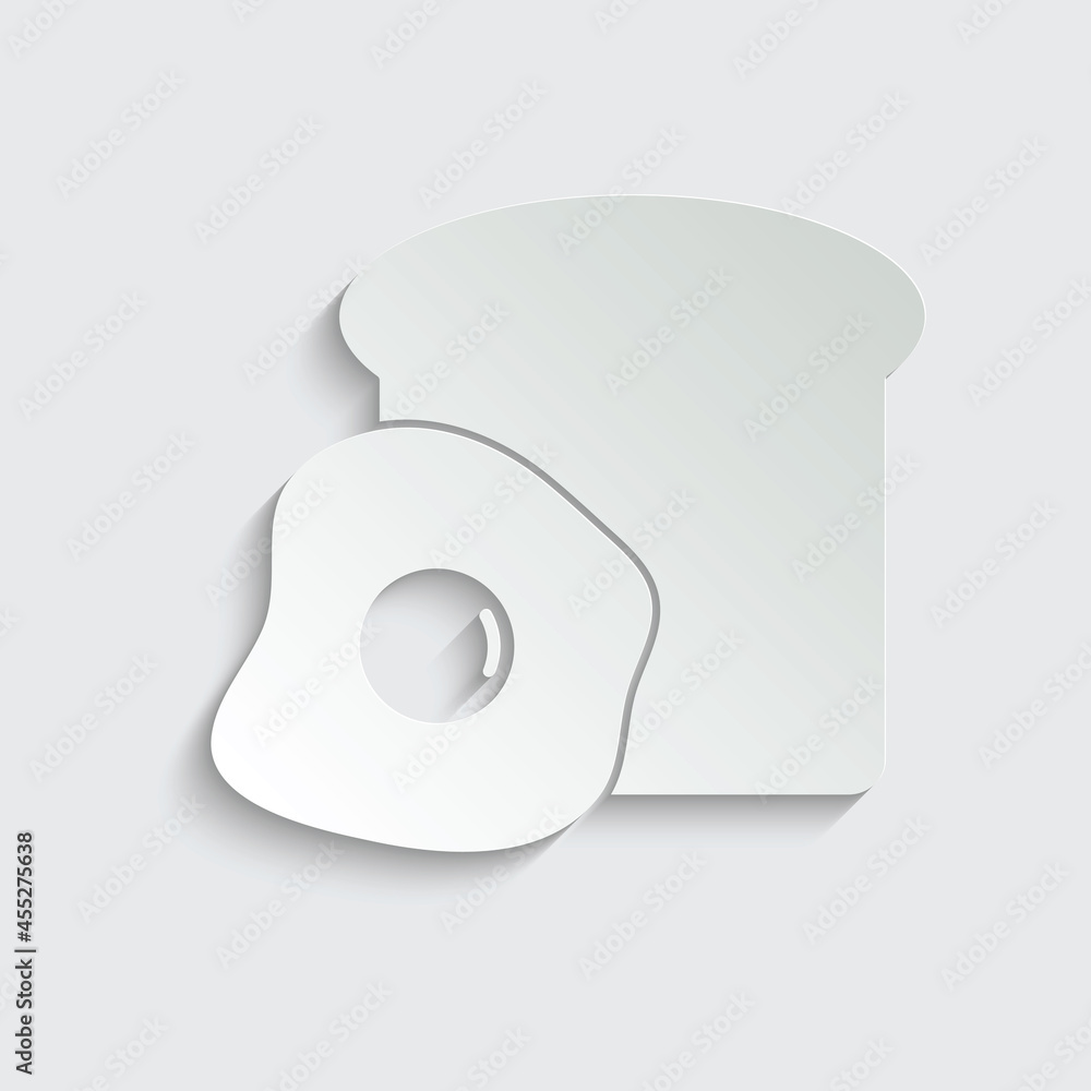 breakfast icon Bread with egg icon vector breakfast icon Bread with egg icon vector