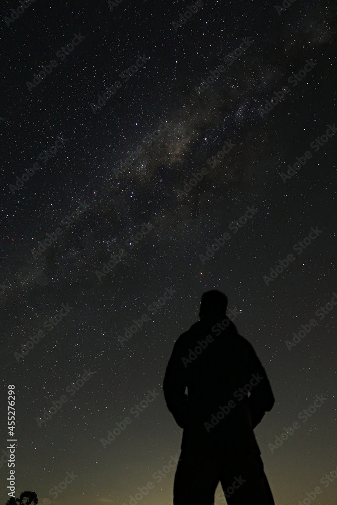 man watching the galaxy