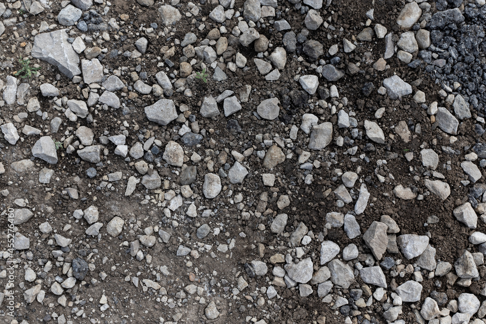 Rubble and pieces of stones on the ground Rubble and pieces of stones on the ground