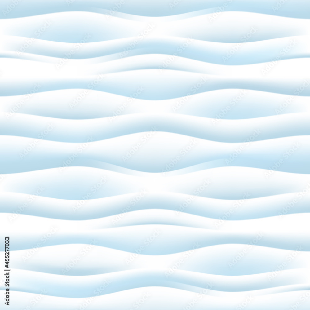 Obraz premium Blue wavy background. Seamless texture. Abstract geometric background. Vector illustration