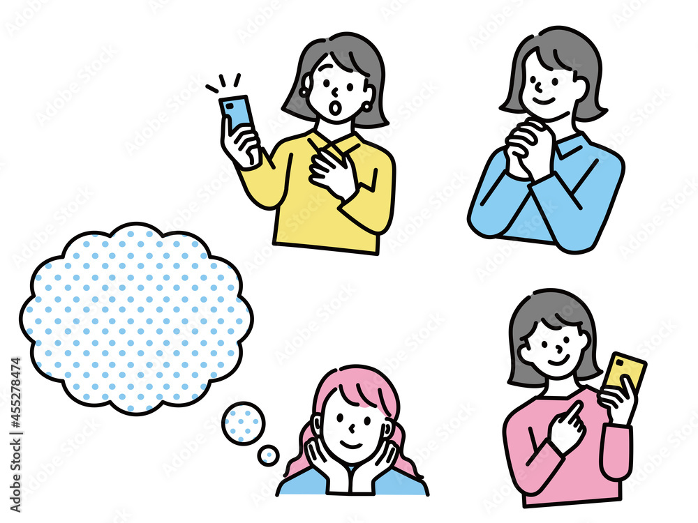 スマートフォンを持った女性のイラスト(スマホ、SNS、情報、キャッシュレス、ネットワーク) Hand with phone. QR code concept illustration of man scanning barcode using mobile smartphone for online shopping and payment. Flat vector illustration スマートフォンを持った女性のイラスト(スマホ、SNS、情報、キャッシュレス、ネットワーク) Hand with phone. QR code concept illustration of man scanning barcode using mobile smartphone for online shopping and payment. Flat vector illustration