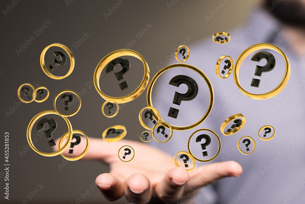 colored question marks background concept. 3D Rendering. colored question marks background concept. 3D Rendering.