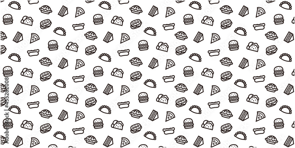 Bakery icon pattern background for website or wrapping paper (Monotone version) Bakery icon pattern background for website or wrapping paper (Monotone version)