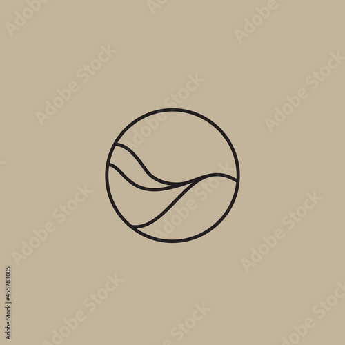 DESERT SAND LINE LOGO DESIGN ILLUSTRATION