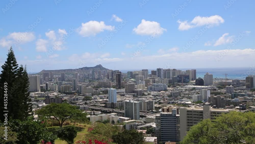 Landscape with Diamond Head and Honolulu - Oahu, Hawaii Landscape with Diamond Head and Honolulu - Oahu, Hawaii