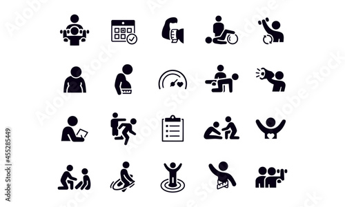 Personal Trainer Icons vector design 