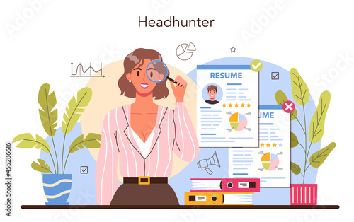 Headhunting concept. Idea of business recruitment and human