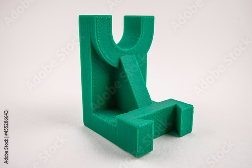 Detail created on a 3D printer on a white background