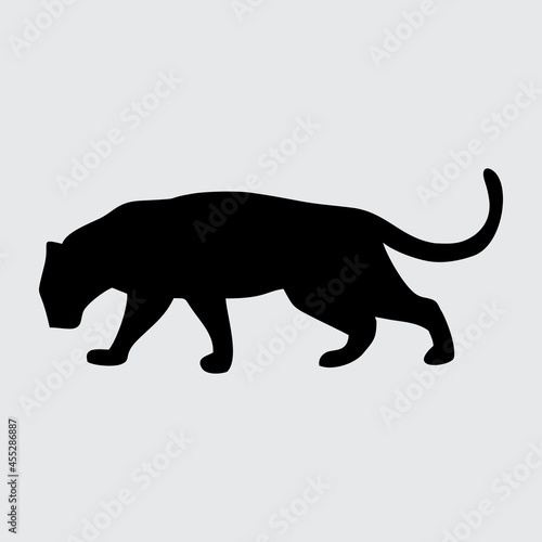 Tiger Silhouette  Tiger Isolated On White Background