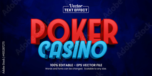 Poker Casino, Editable Text Effect