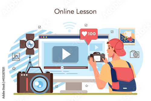 Photography school club or course online service or platform