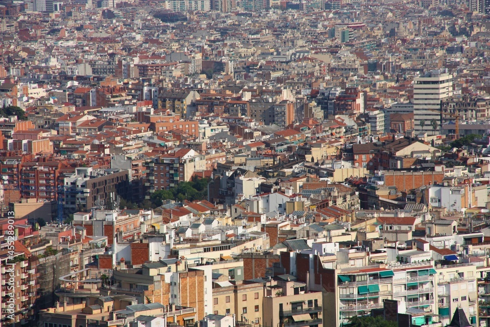 Barcelona cityscape - aerial view