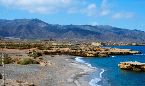 view of La Galera beach in Aguilas, Spain photo