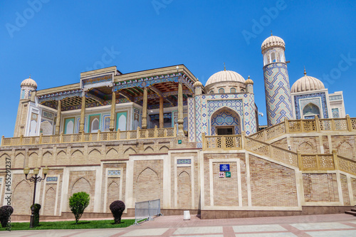 Facade of Hazrat Hizr Mosque, Samarkand, Uzbekistan. Mosque was founded in 8th century, current building was built in 1854 photo