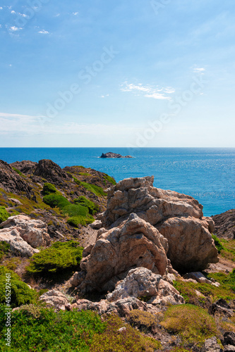 mediterranean sea coast with crystal clear water in cap de creus on the costa brava of girona © larrui