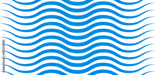 Wave pattern seamless abstract background. Stripes wave pattern white and blue colors for summer vector design