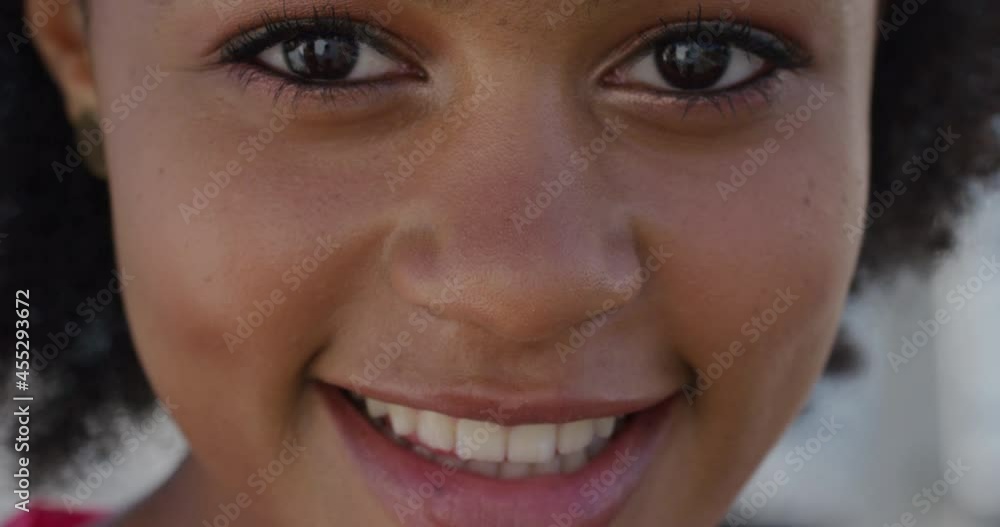 Portrait happy african american woman smiling Portrait happy african american woman smiling