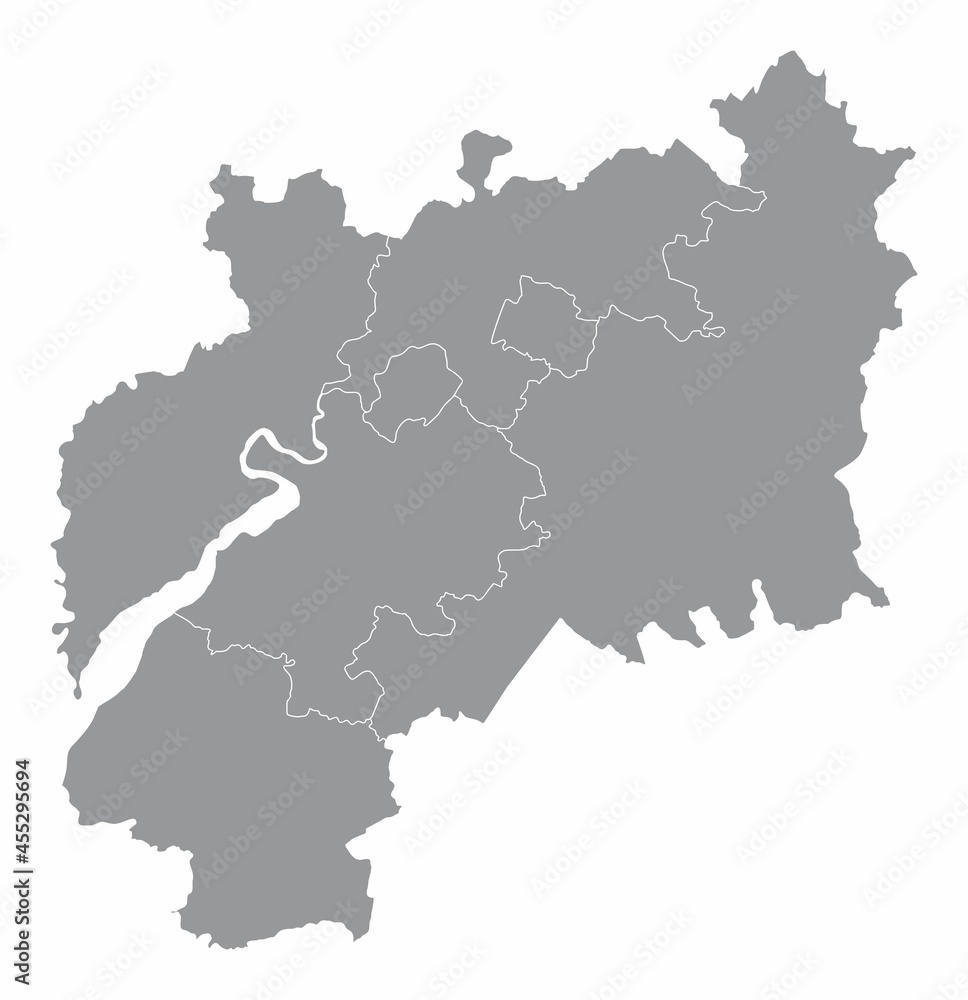 Gloucestershire county administrative map