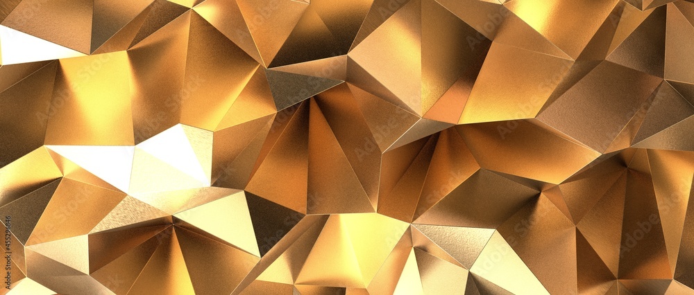 Luxurious VIP Invitation template with gold polygon background Luxurious VIP Invitation template with gold polygon background