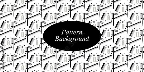 Popular design pattern ornament. Barbershop tools doodles pattern isolated on white background. Christmas pattern background, Public area icon collection