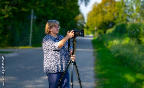 Fotografin in Action