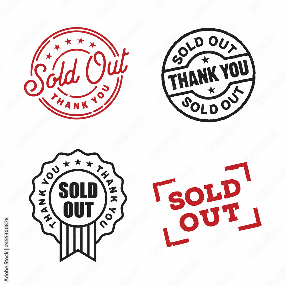 Sold Out Stamp Badge Emblem Logo for Done Deal Buy Sell Product Online Store logo design Sold Out Stamp Badge Emblem Logo for Done Deal Buy Sell Product Online Store logo design