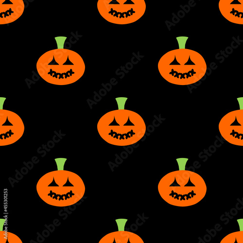 halloween pumpkin seamless pattern