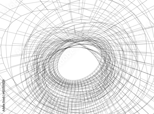 abstract architecture digital drawing
