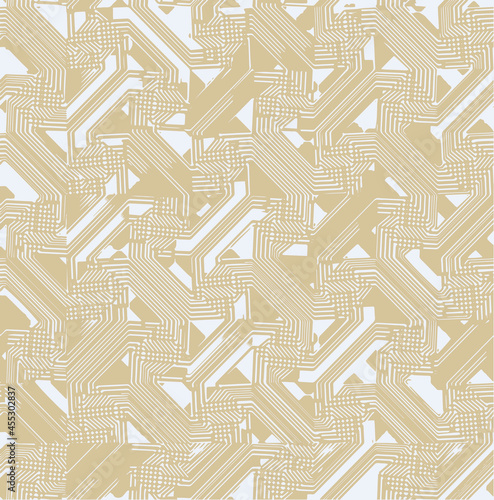 Modern masculine common geometric motif pattern,  luxury fabric design rich manly background. Illuminating  small geo line print block apparel textile, ladies dress, man shirt, wrap, rug, clothing