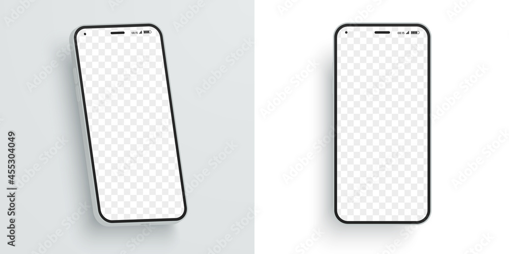 Vector smartphone mockup with blank screen to showcase your design ...