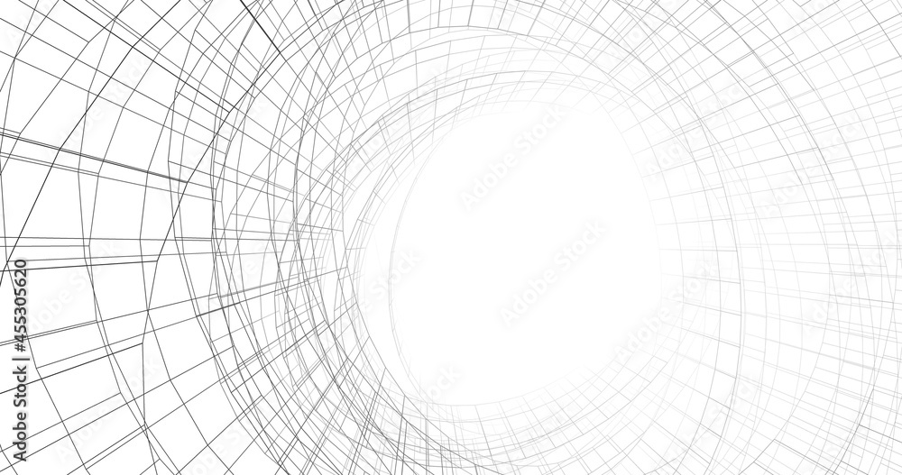 Obraz premium modern architecture digital drawing