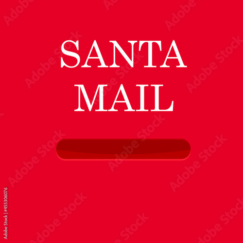 Santa Mailbox Mail slot image. Clipart image