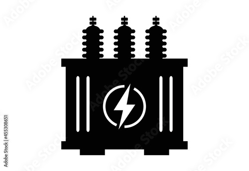 Electric Transformer Icon, High voltage power , vector design.