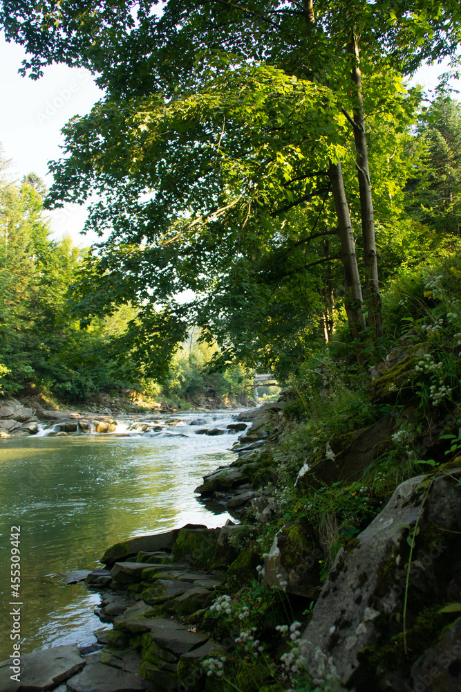 Probiy waterfall on Prut River, Yaremche, Ukraine. Probiy waterfall on Prut River, Yaremche, Ukraine.