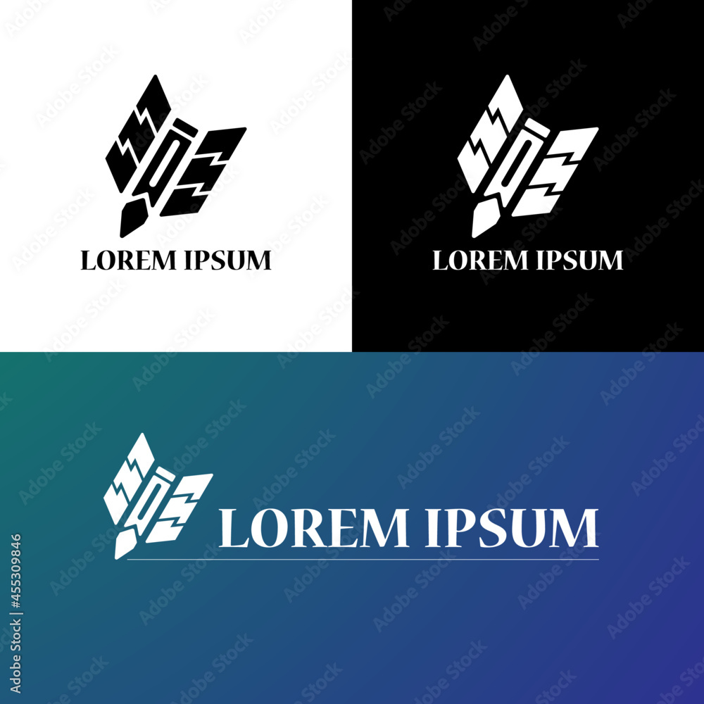 pencil or pen logo template, best for professional company