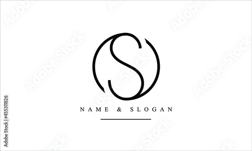 SO, OS, S, O abstract letters logo monogram