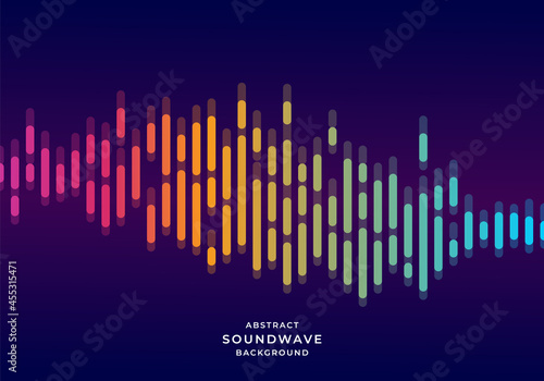 Abstract style equalizer sound wave background design template