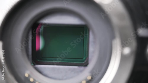 Micro four thirds sensor in the mirrorless camera photo