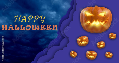 Happy Halloween poster. Hal...