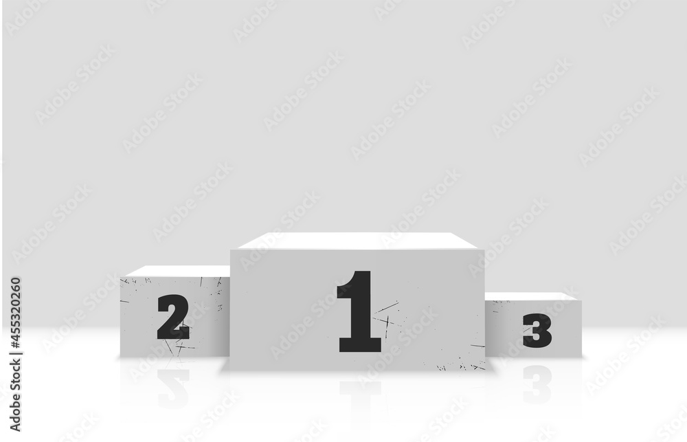 A pedestal or platform for honoring the winners. Vector illustration . A pedestal or platform for honoring the winners. Vector illustration .