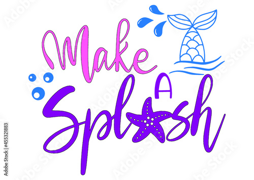 Make a splash decoration for girl party T-shirt