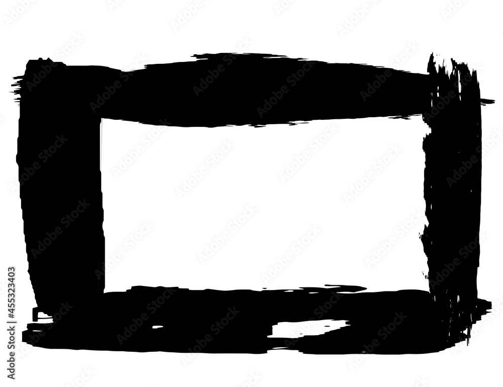 Grunge style frames black on white background Grunge style frames black on white background