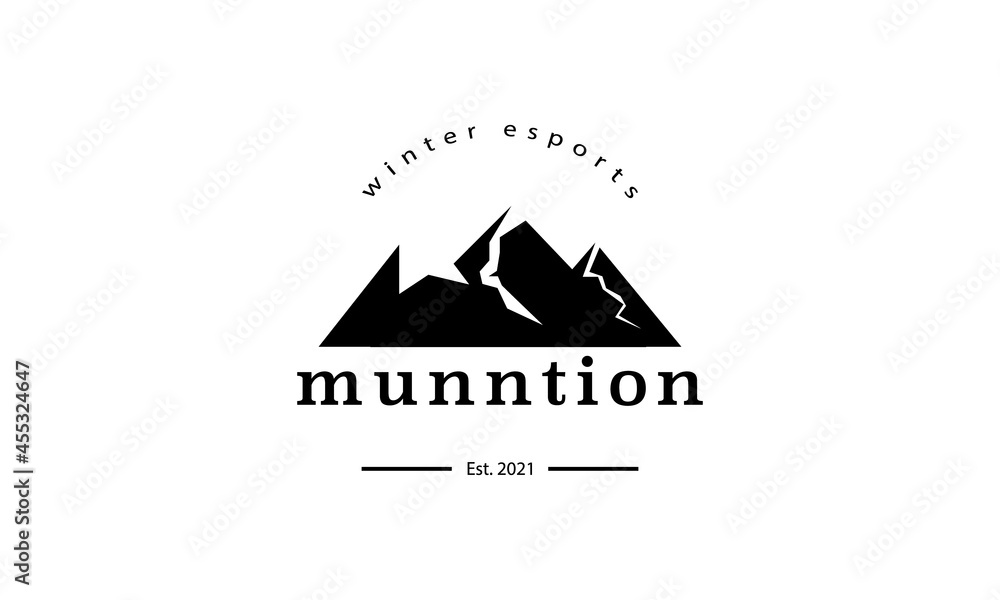 vintage mountain logo for your band.