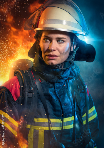 Porträt einer Feuerwehrfrau