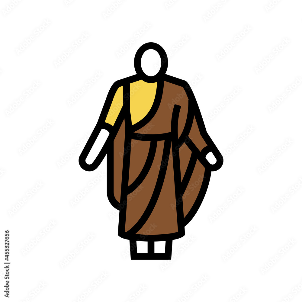 toga ancient rome color icon vector. toga ancient rome sign. isolated symbol illustration